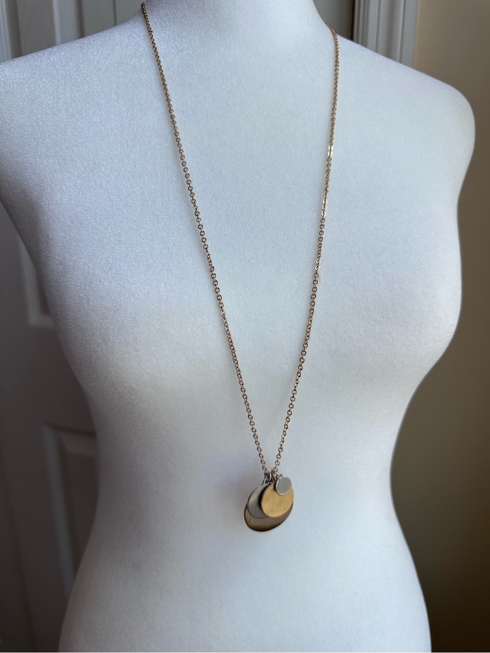 Lane Bryant Gold-Tone Layered Disc Necklace